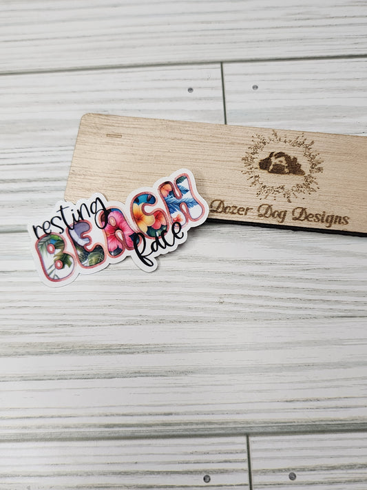Resting Beach Face Waterproof Sticker