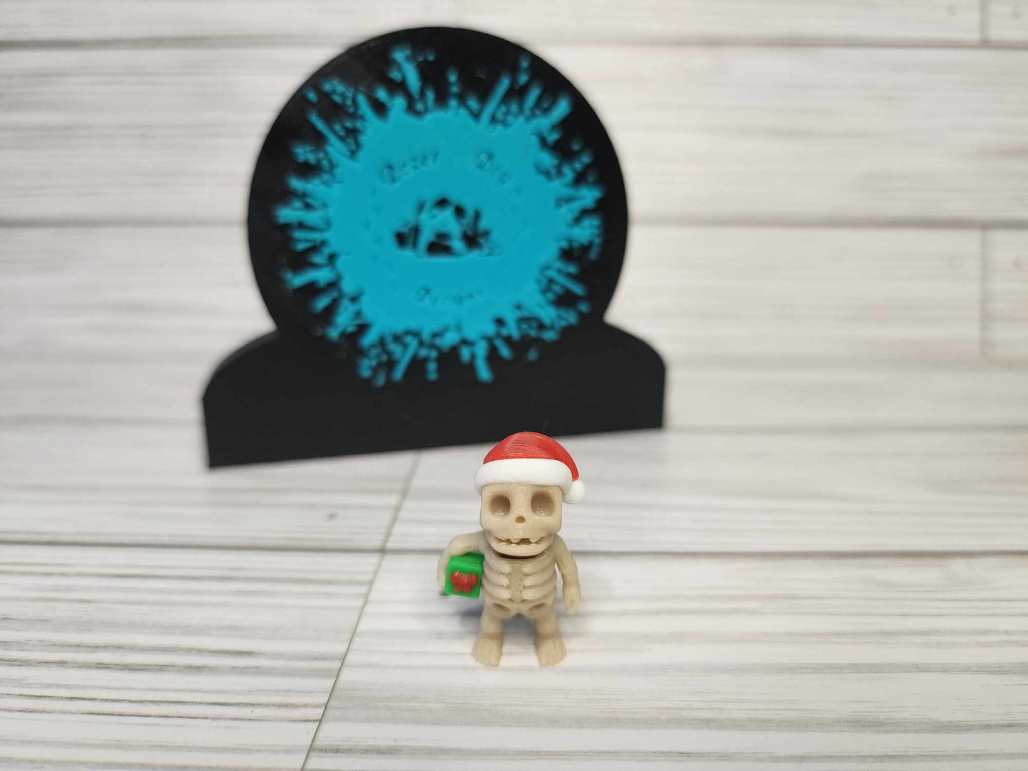 Tiny Flexi Skeleton - Santa Hat 3D Print