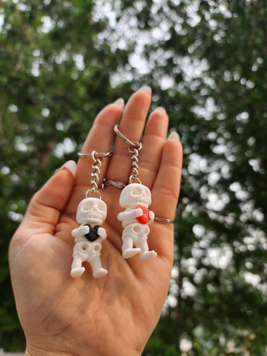 Skeleton Heart keychain