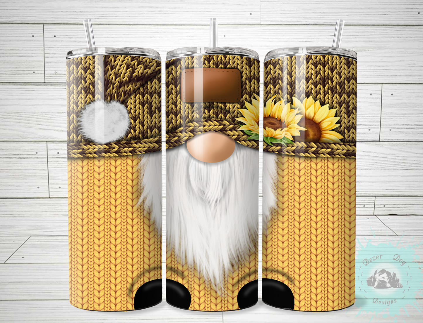 Sunflower Gnome SUBLIMATION 20oz Tumbler