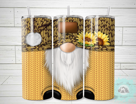 Sunflower Gnome SUBLIMATION 20oz Tumbler