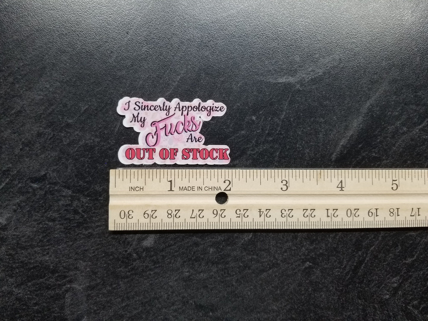 F*cks Out of Stock Waterproof Sticker