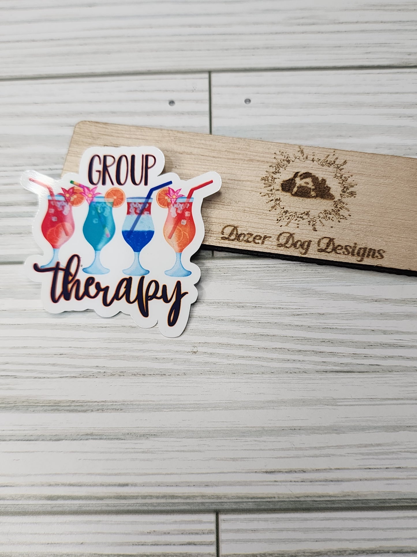 Group Therapy Drinks Waterproof Sticker