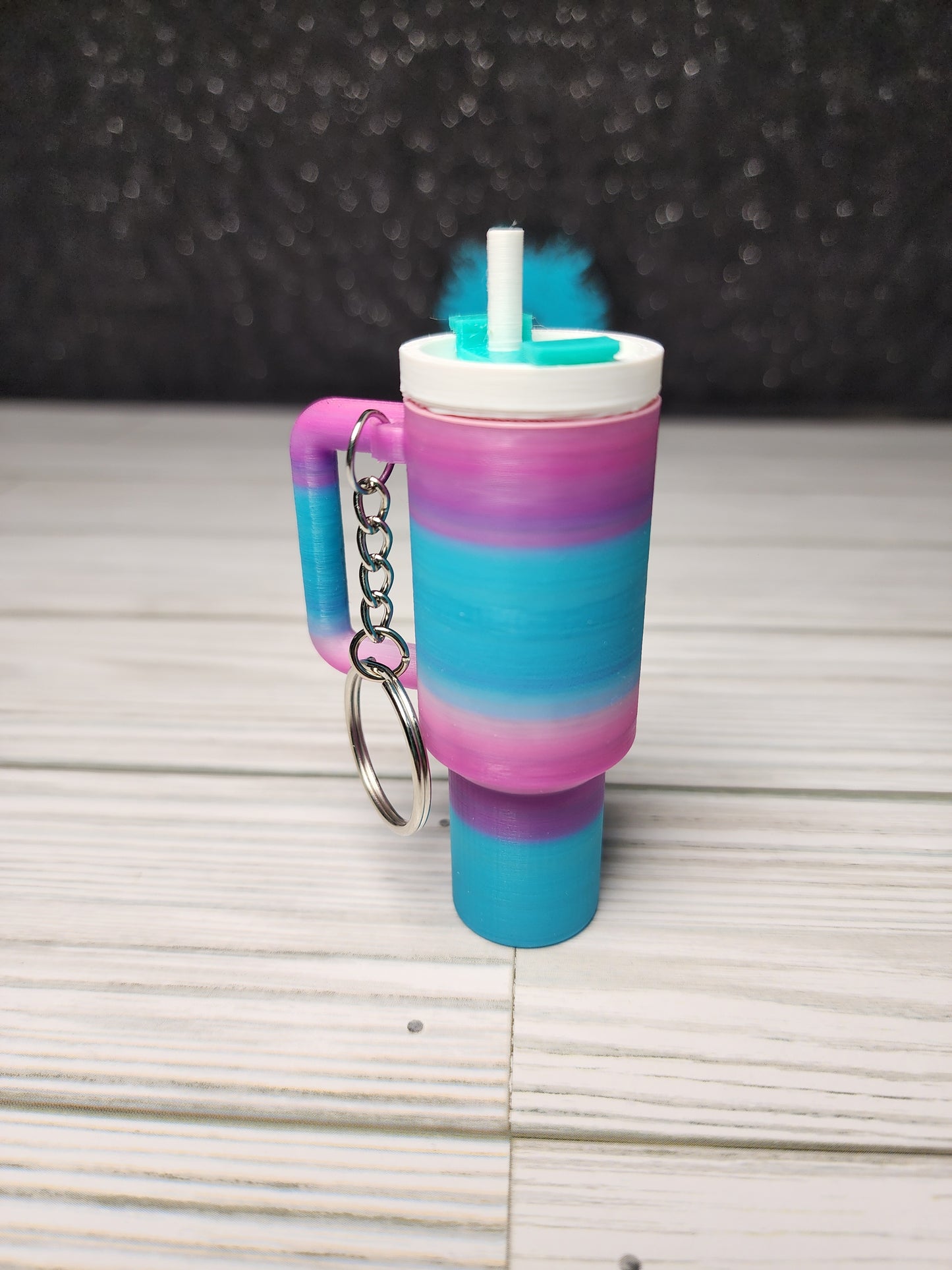 Tumbler Style Lip Balm Holder Keychain