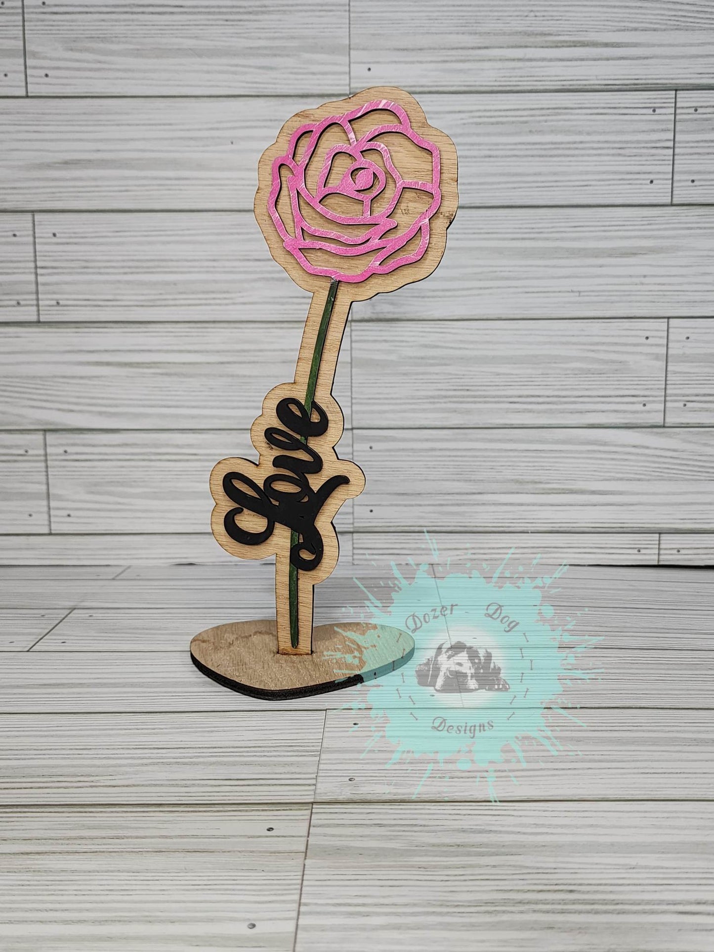 Laser Cut Wood Flower