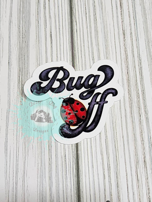 Bug Off Ladybug Waterproof Sticker