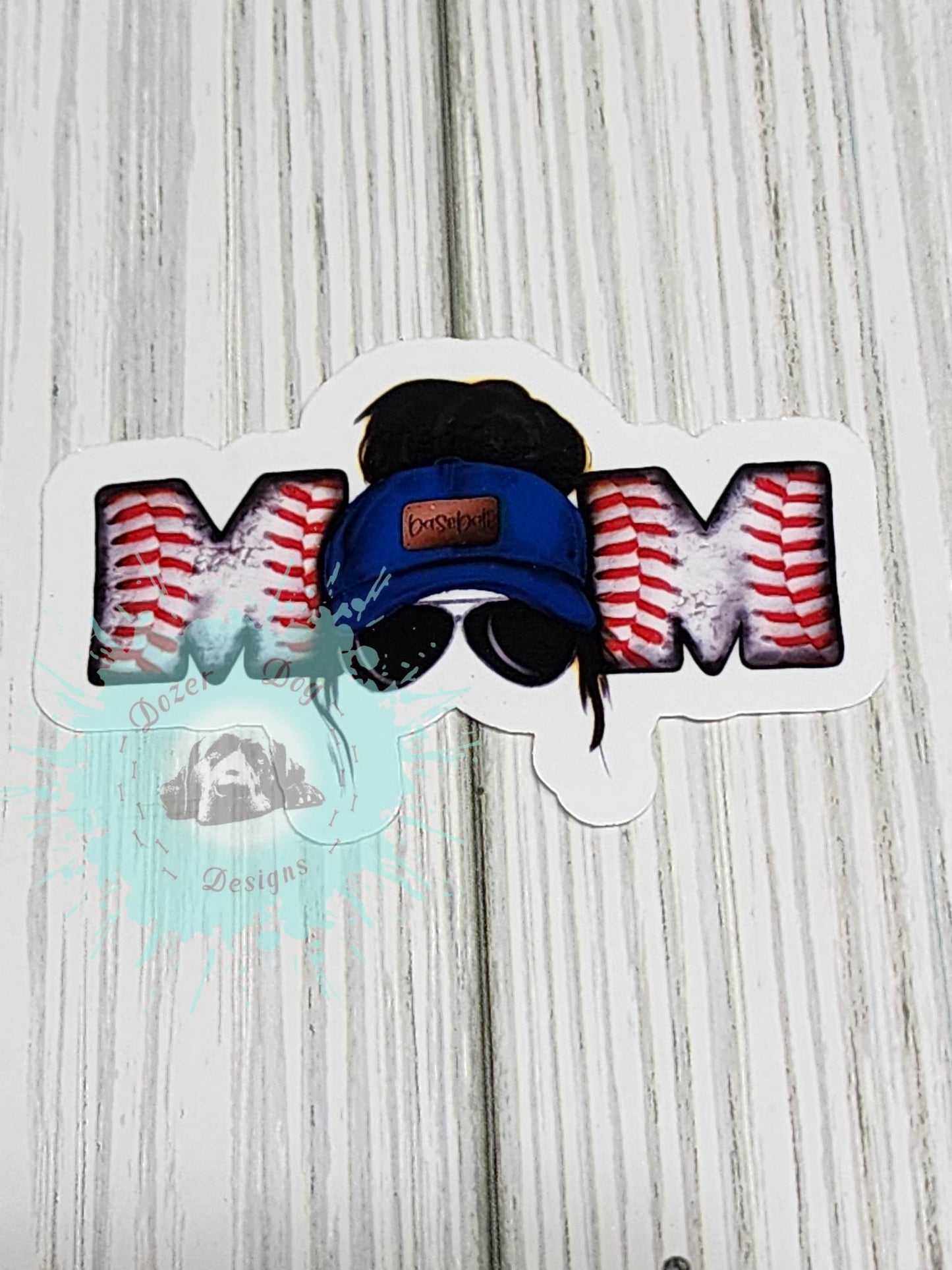 Baseball Mom Waterproof Sticker