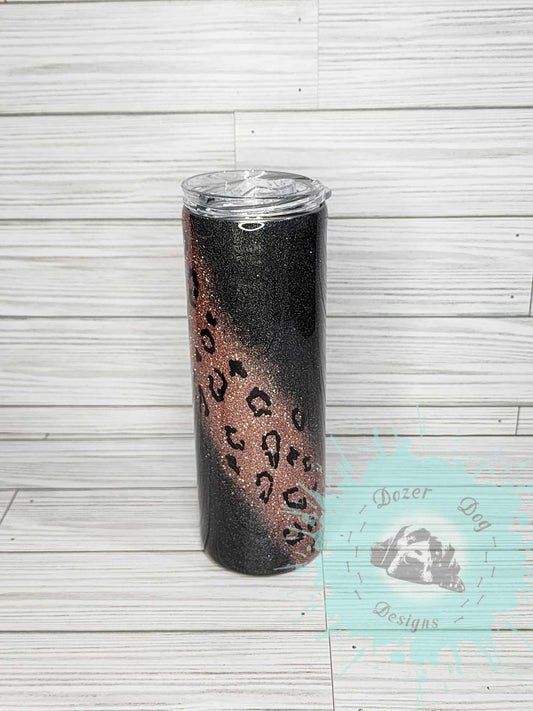 Rose Gold Leopard Print 20oz Tumbler