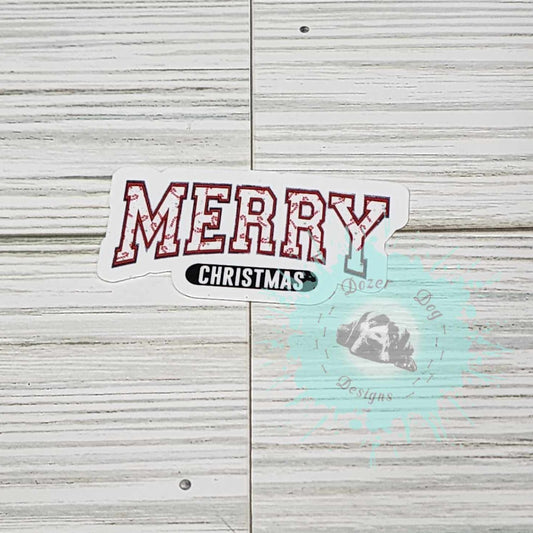 Merry Christmas Candy Canes Waterproof Sticker