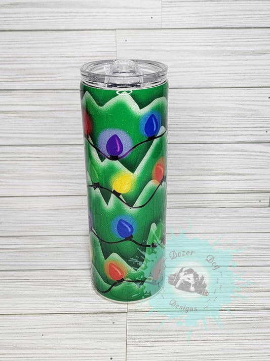 Frosted Christmas Tree 20oz Tumbler