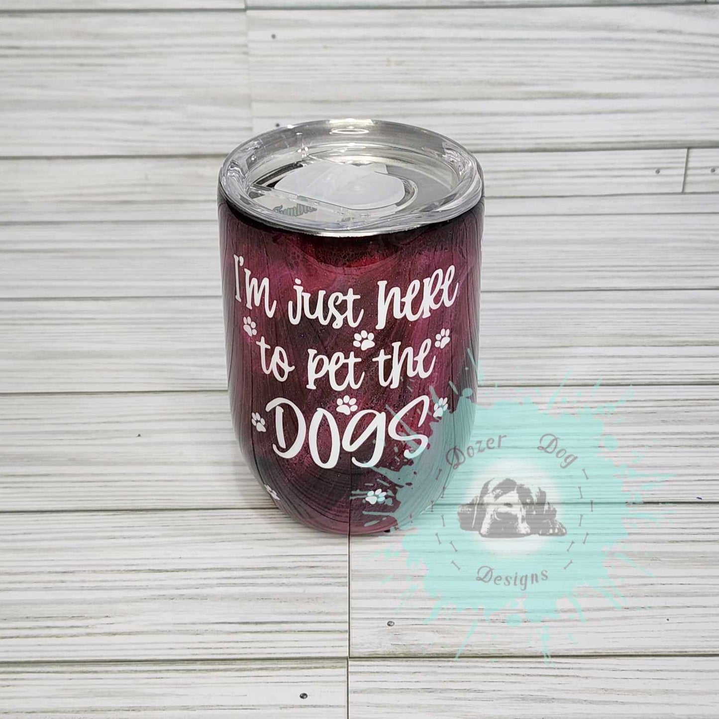 Hold my Drink Pet This Dog 12oz Wine Tumbler