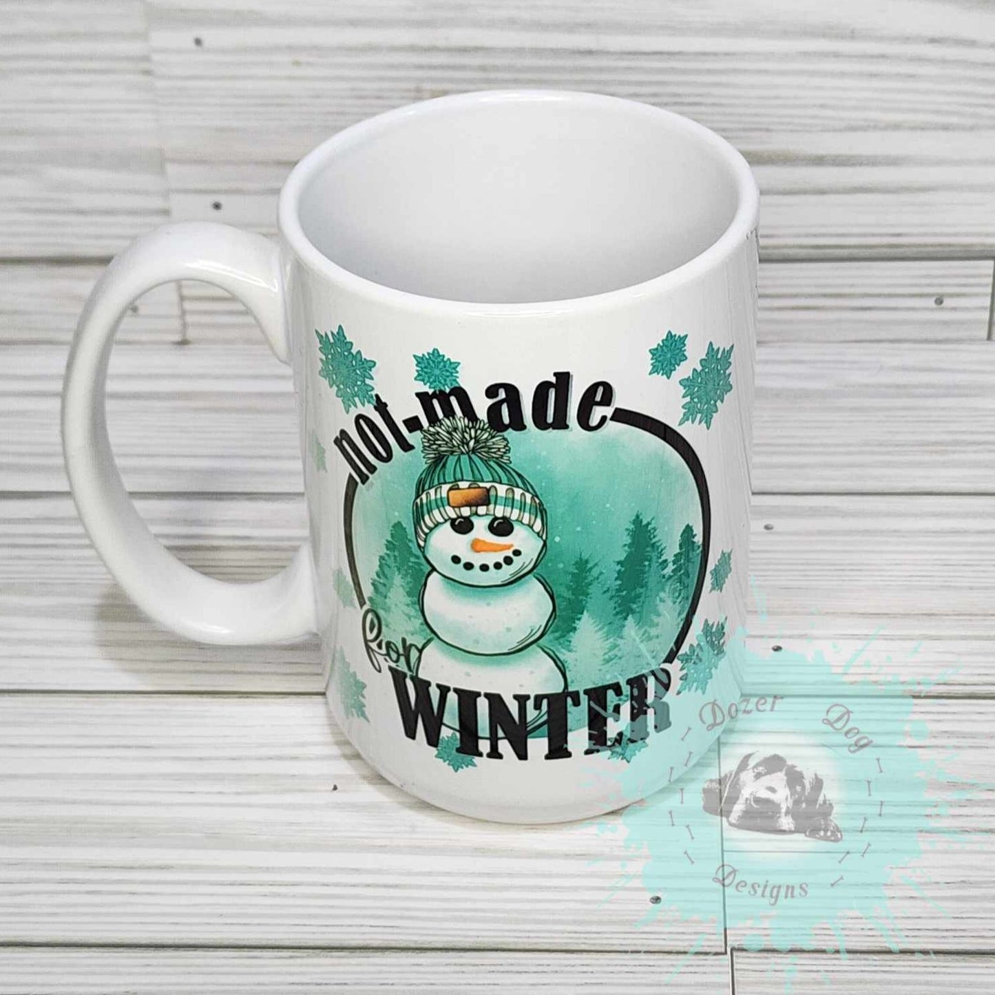 Not Made for Winter Snowman 15oz Sublimation Coffee Mug