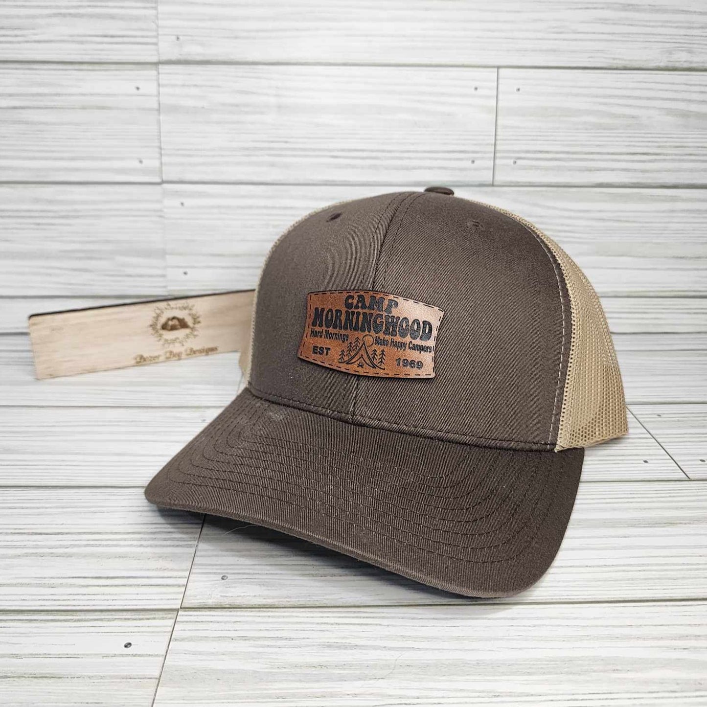 Camp Morningwood Men's Leather Patch Hat