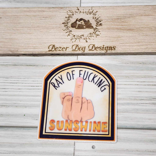 Ray of F*cking Sunshine Finger MDD Waterproof Sticker