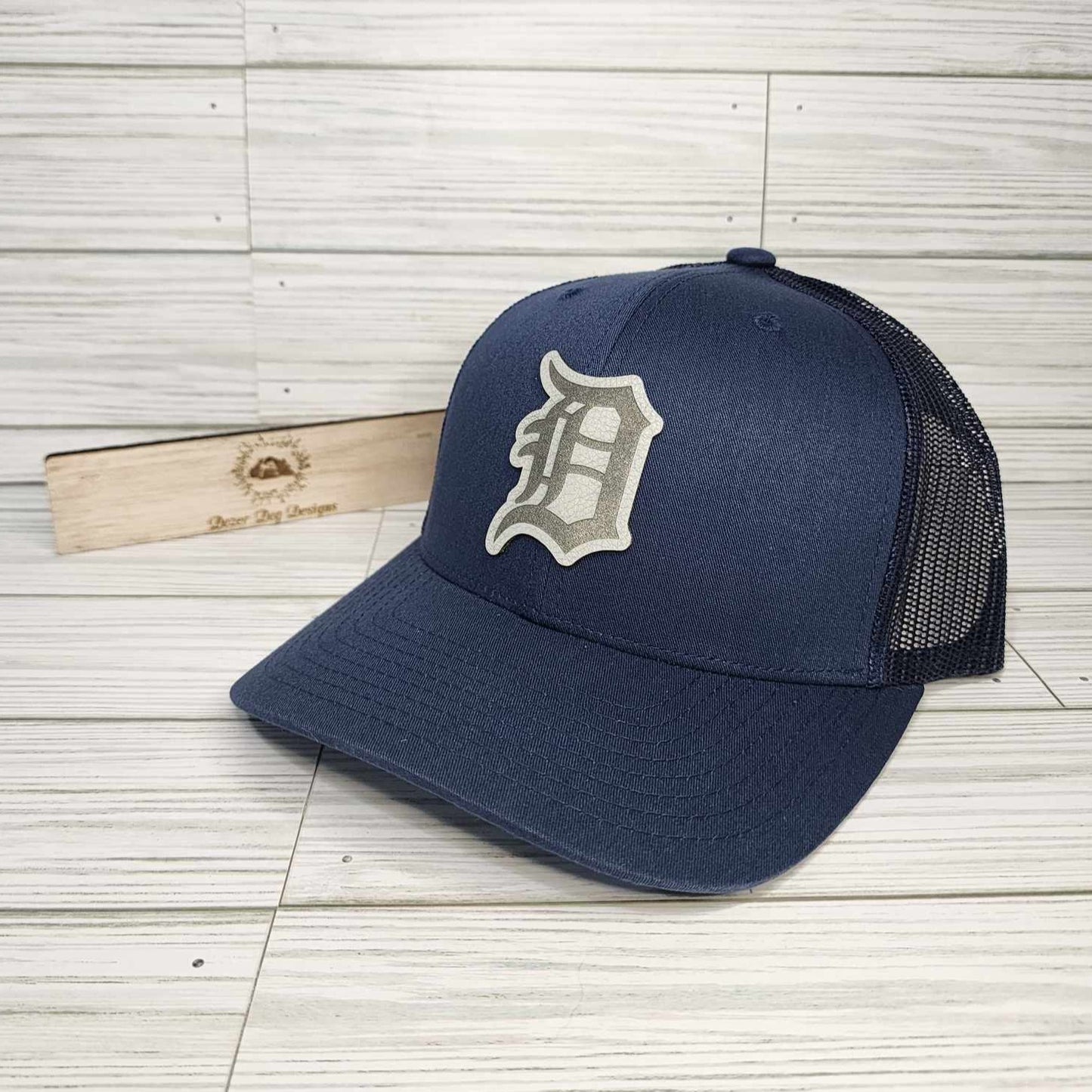 Detroit Men's Leather Patch Hat