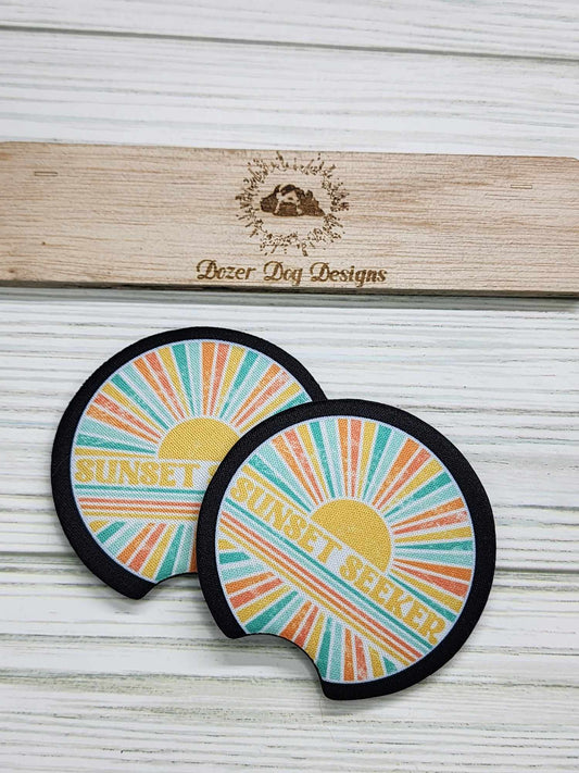 Sunset Seeker Car Coaster Set of 2