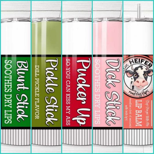 Lip Balm Style SUBLIMATION 20oz Tumblers