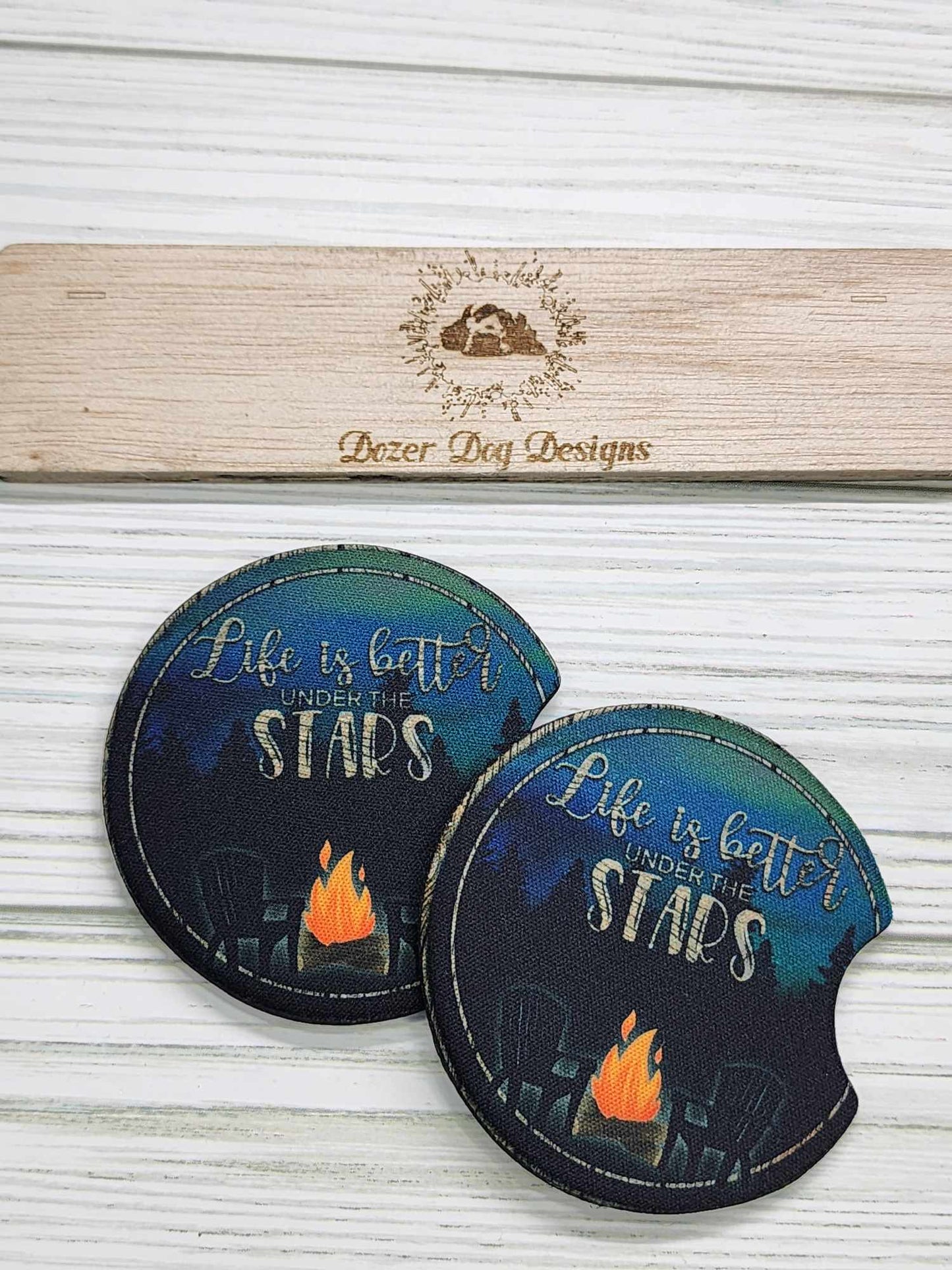 Life is Better Under the Stars Car Coaster Set of 2