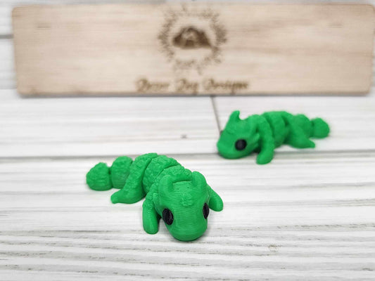Tiny Flexi Clover Dragon 3D Print