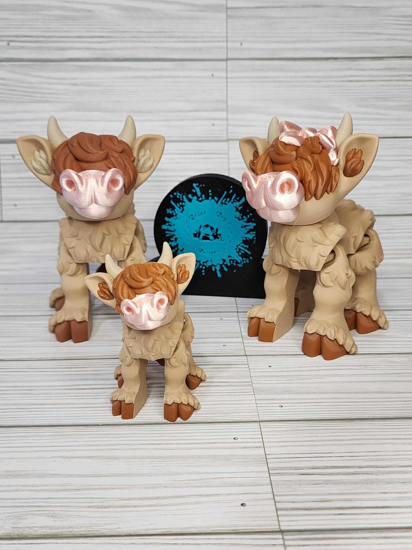 Mini Highland Cow 3D Print