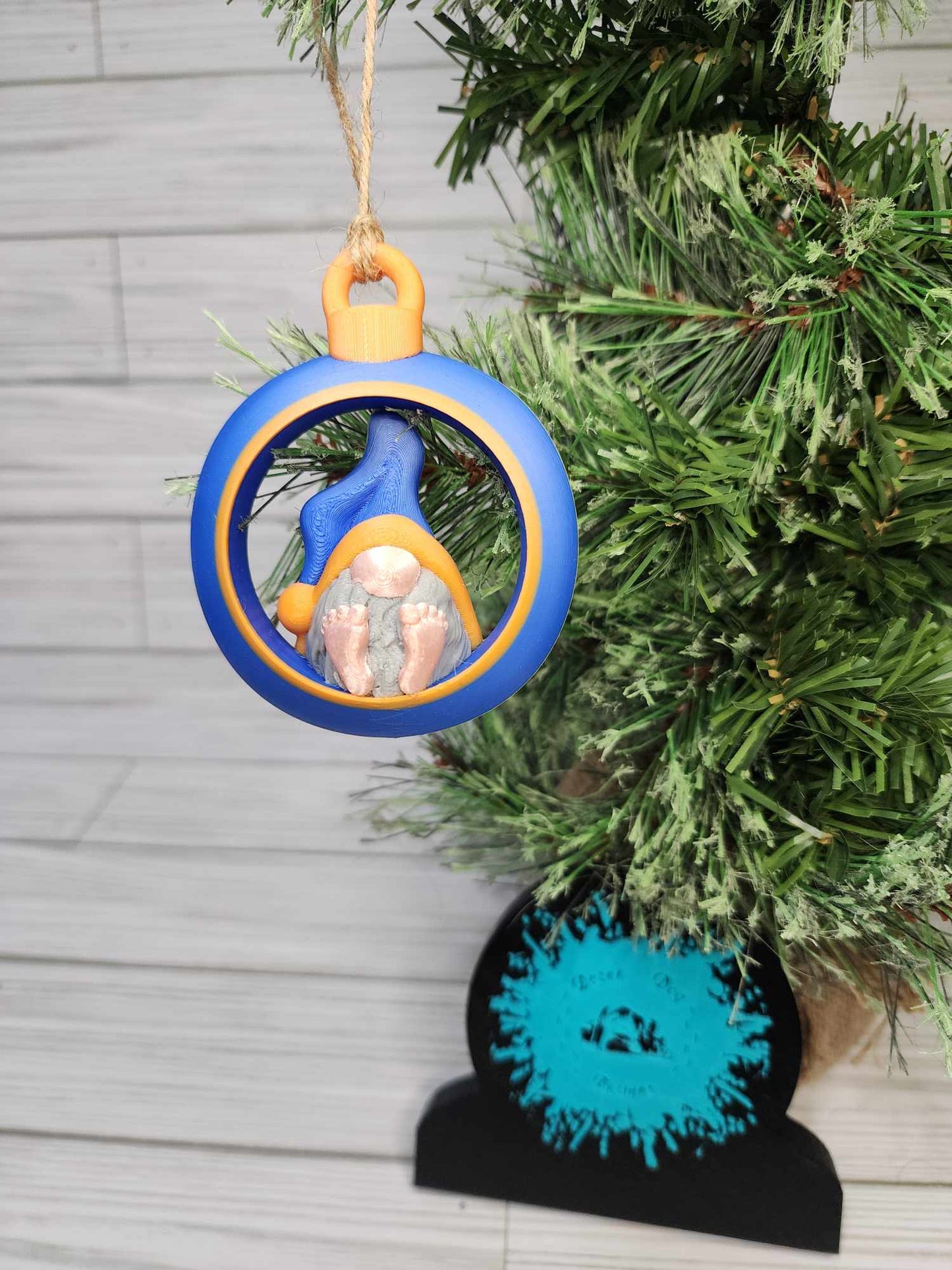 Gnome 3D Christmas Ornament