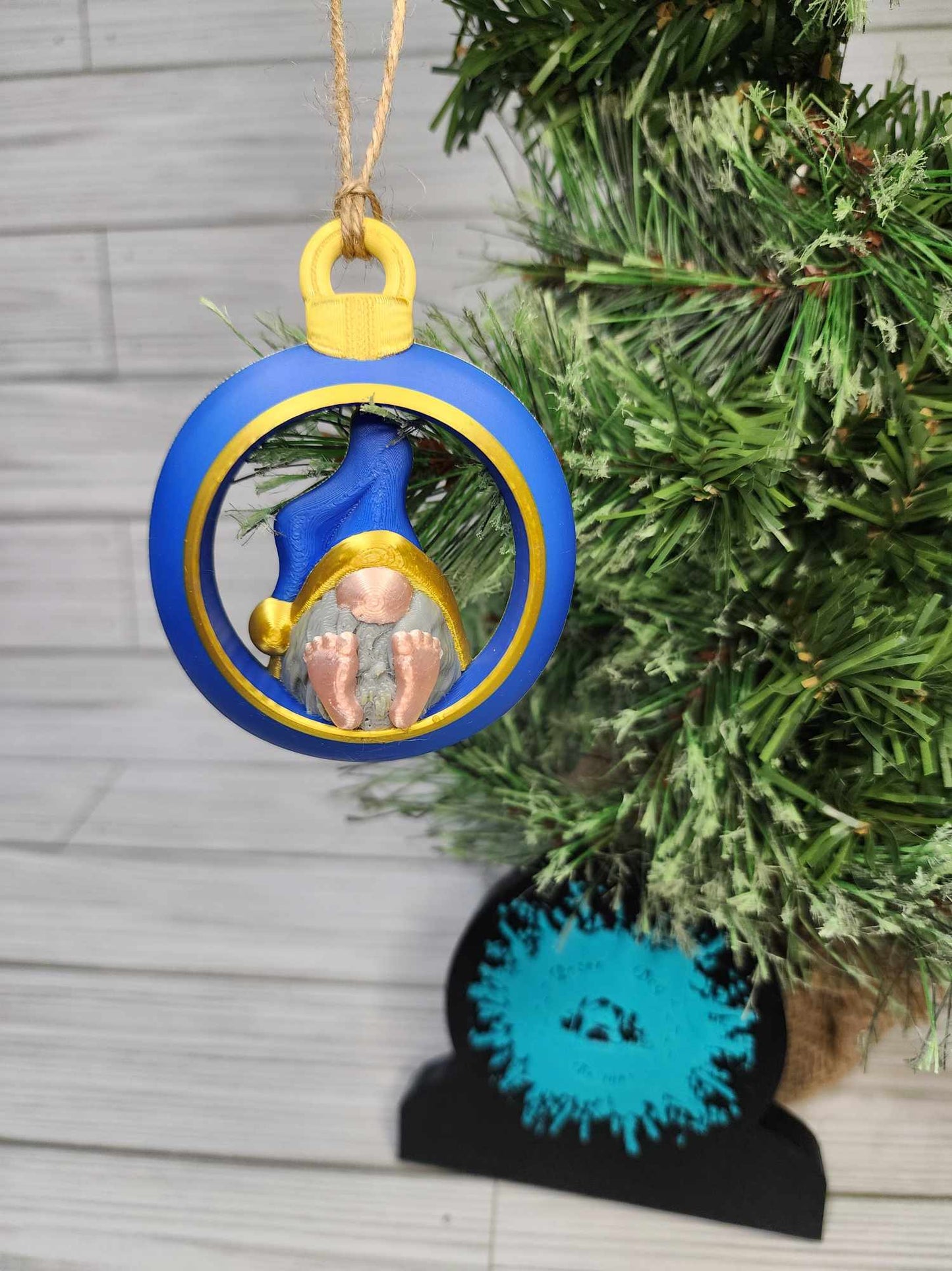 Gnome 3D Christmas Ornament