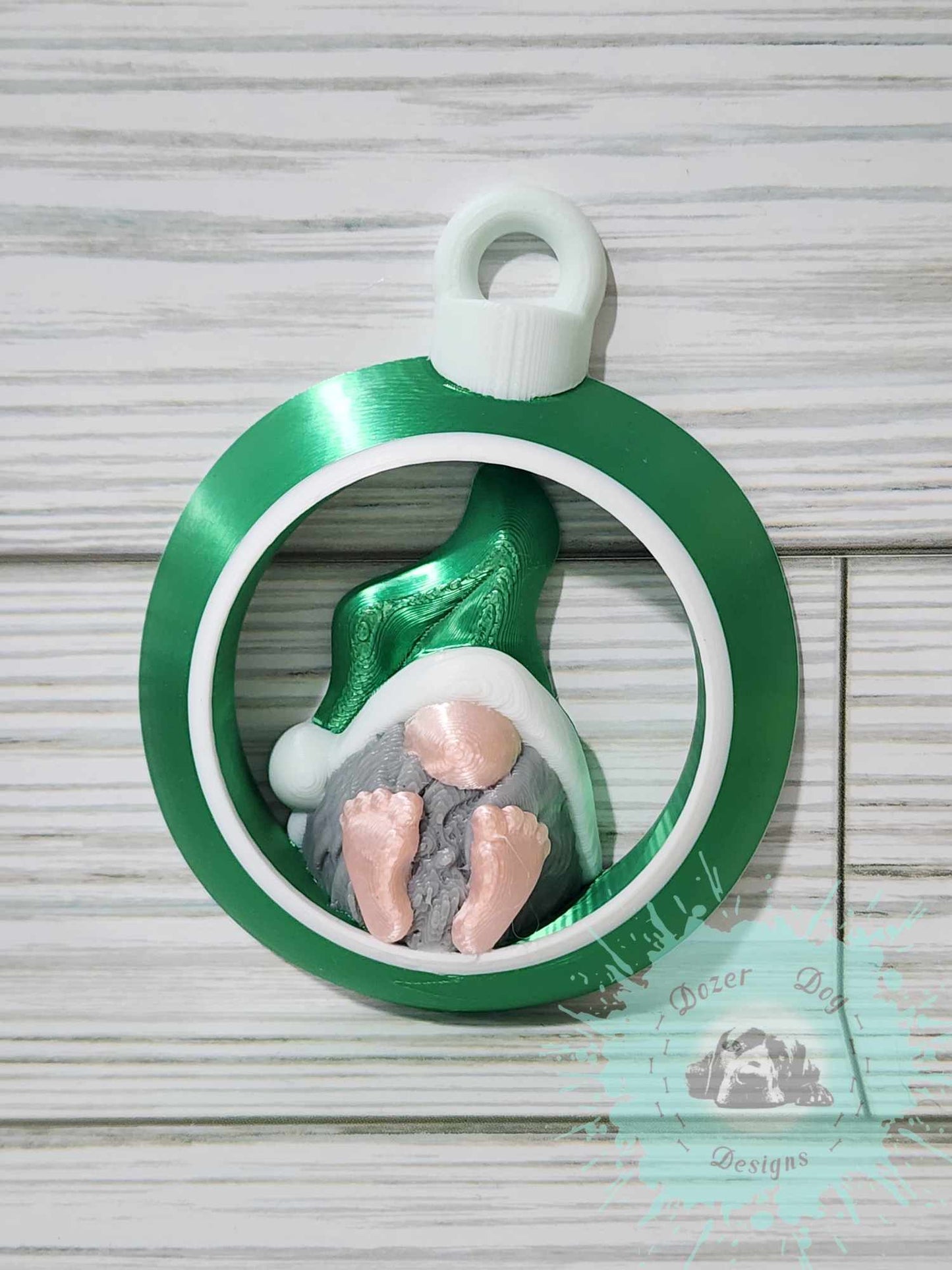 Gnome 3D Christmas Ornament