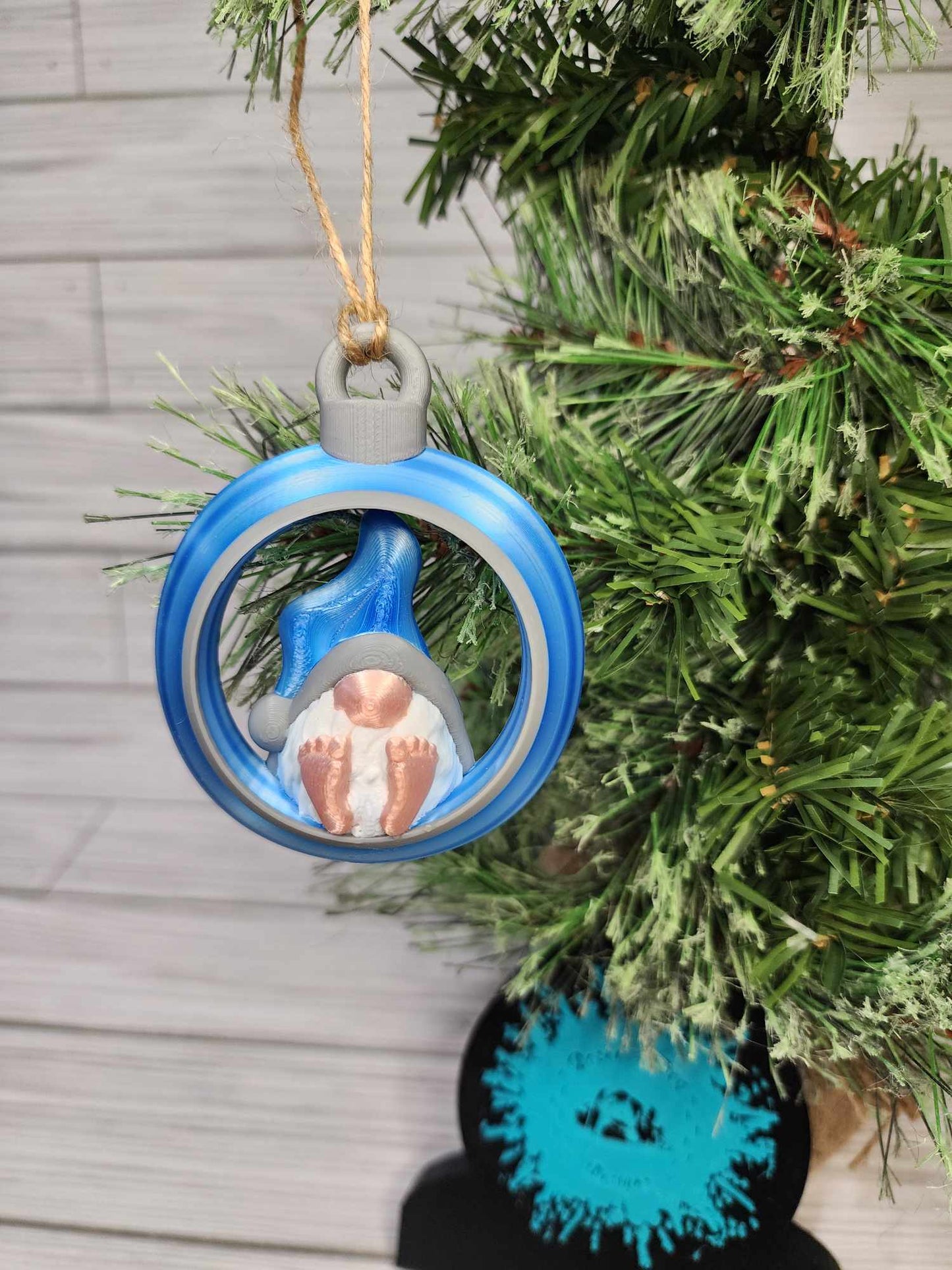 Gnome 3D Christmas Ornament