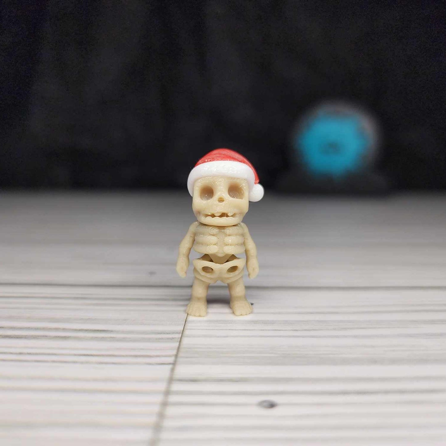 Tiny Flexi Skeleton - Santa Hat 3D Print