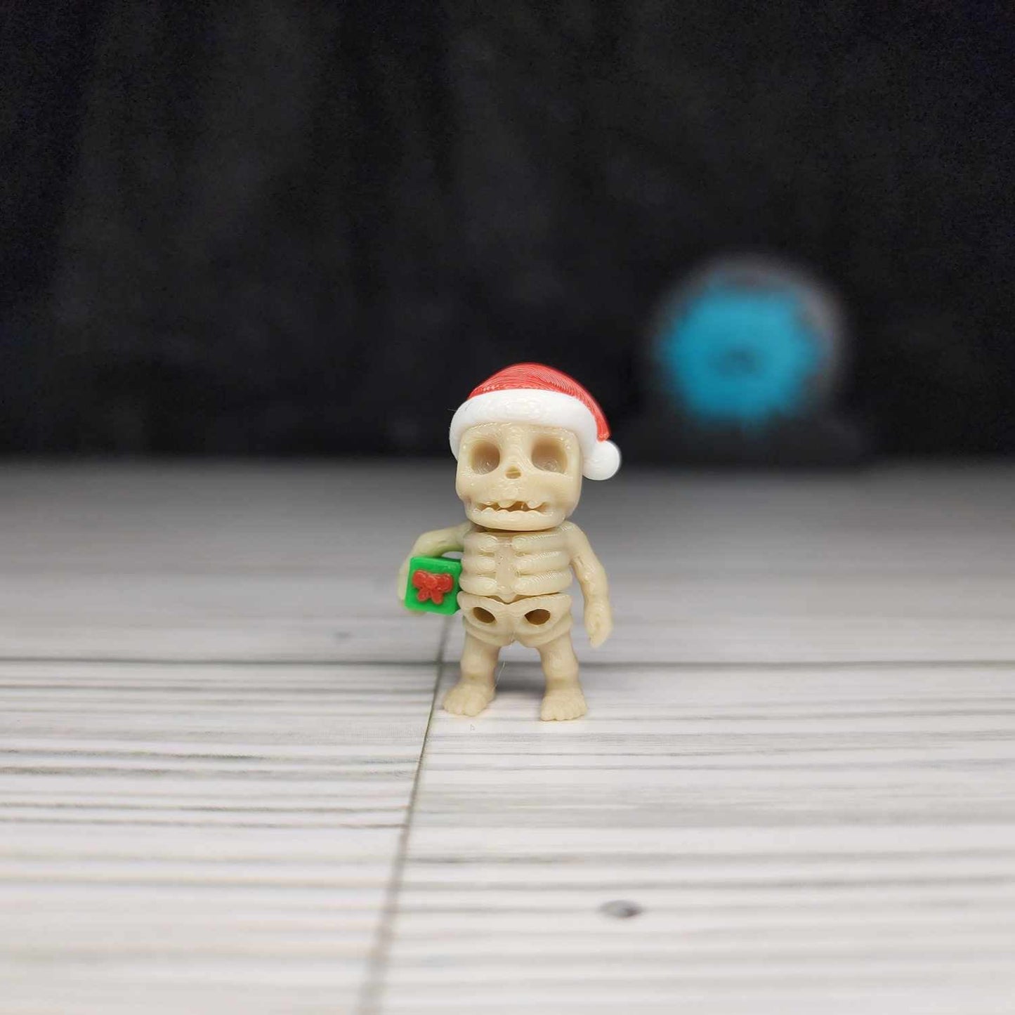 Tiny Flexi Skeleton - Santa Hat 3D Print