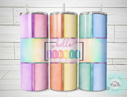 hello summer SUBLIMATION 20oz Tumblers
