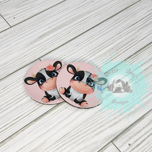 Baby Cow Car Coaster Set of 2