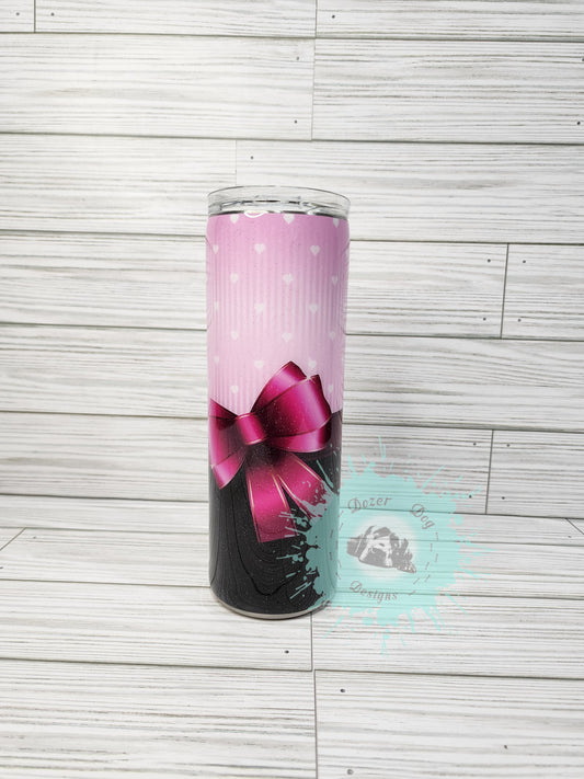 Pink Bow 20oz Skinny Tumbler