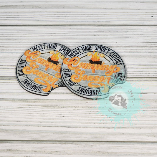 Camping Season Car Coaster Set of 2