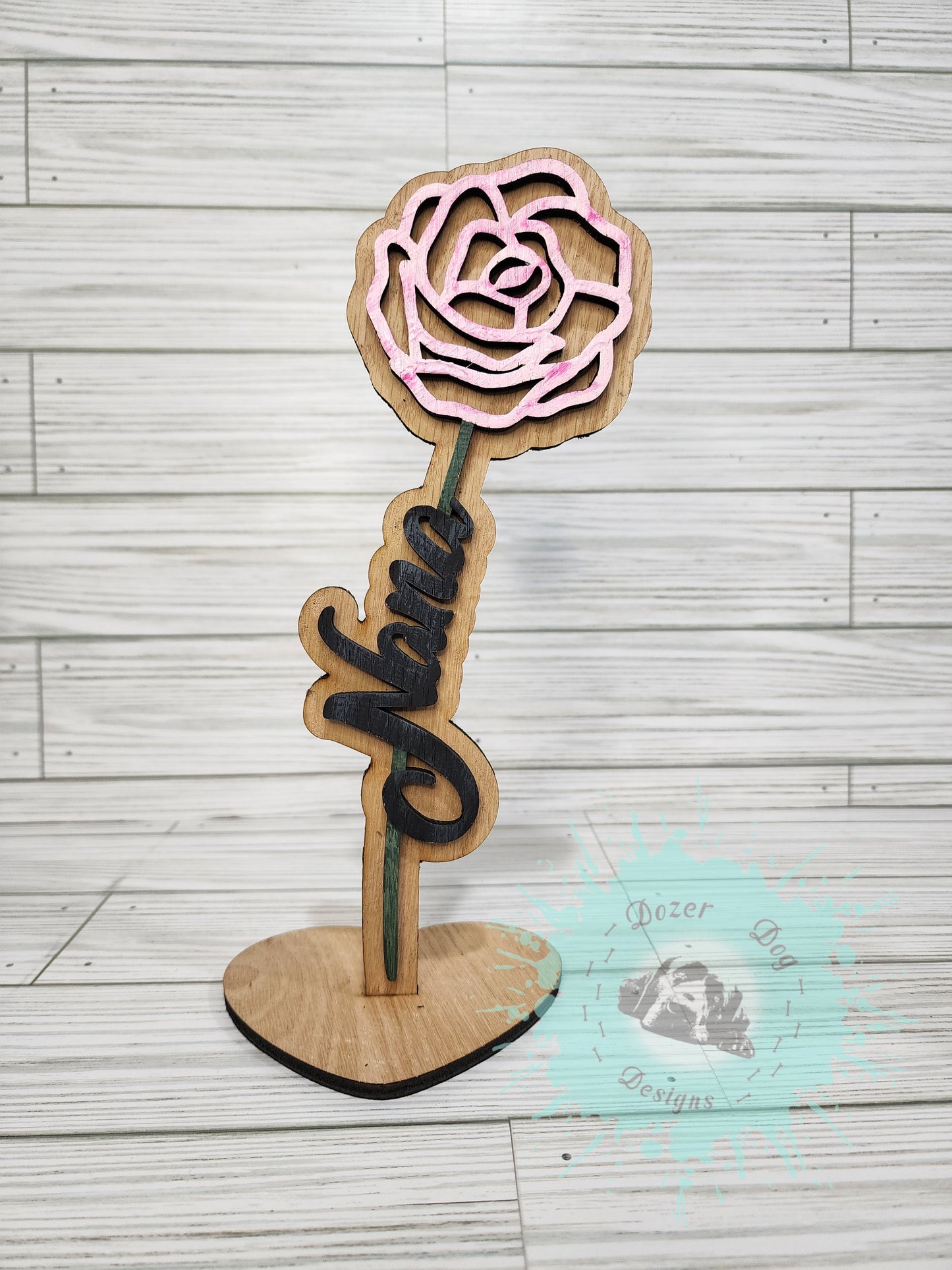 Laser Cut Wood Flower