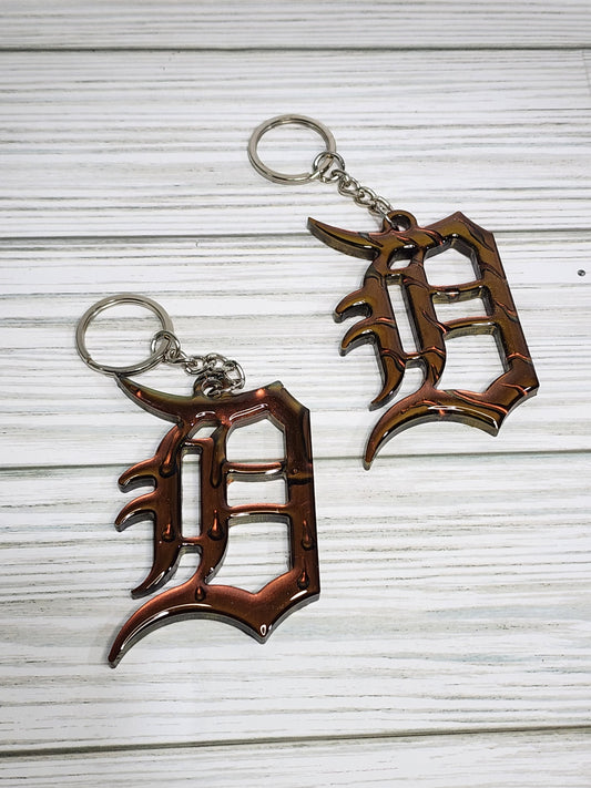 Detroit D Keychain