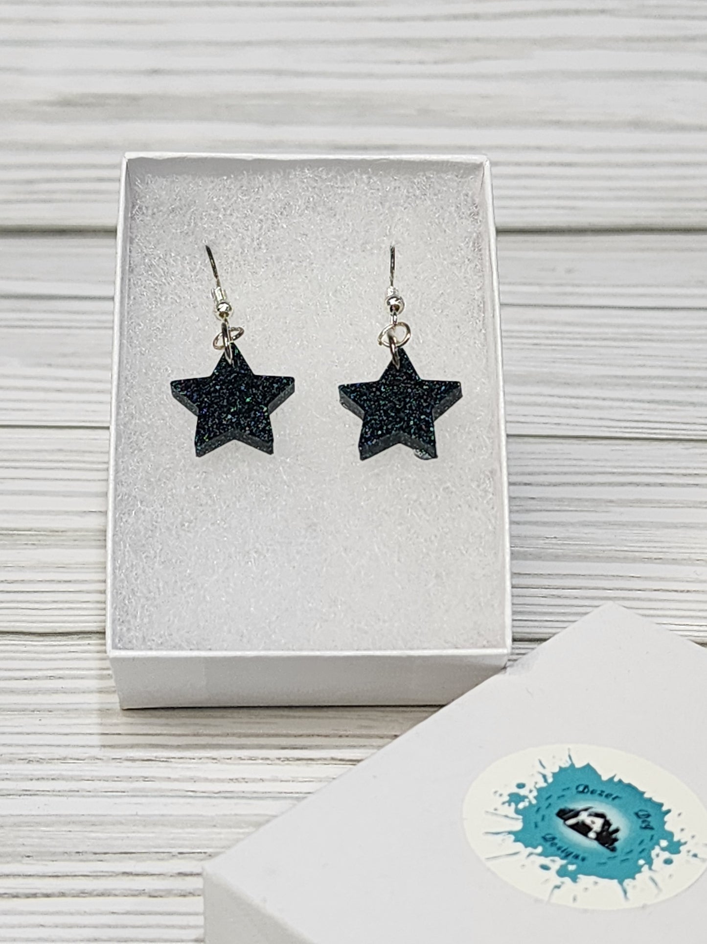 Tiny Star Resin Dangle Drop Earrings