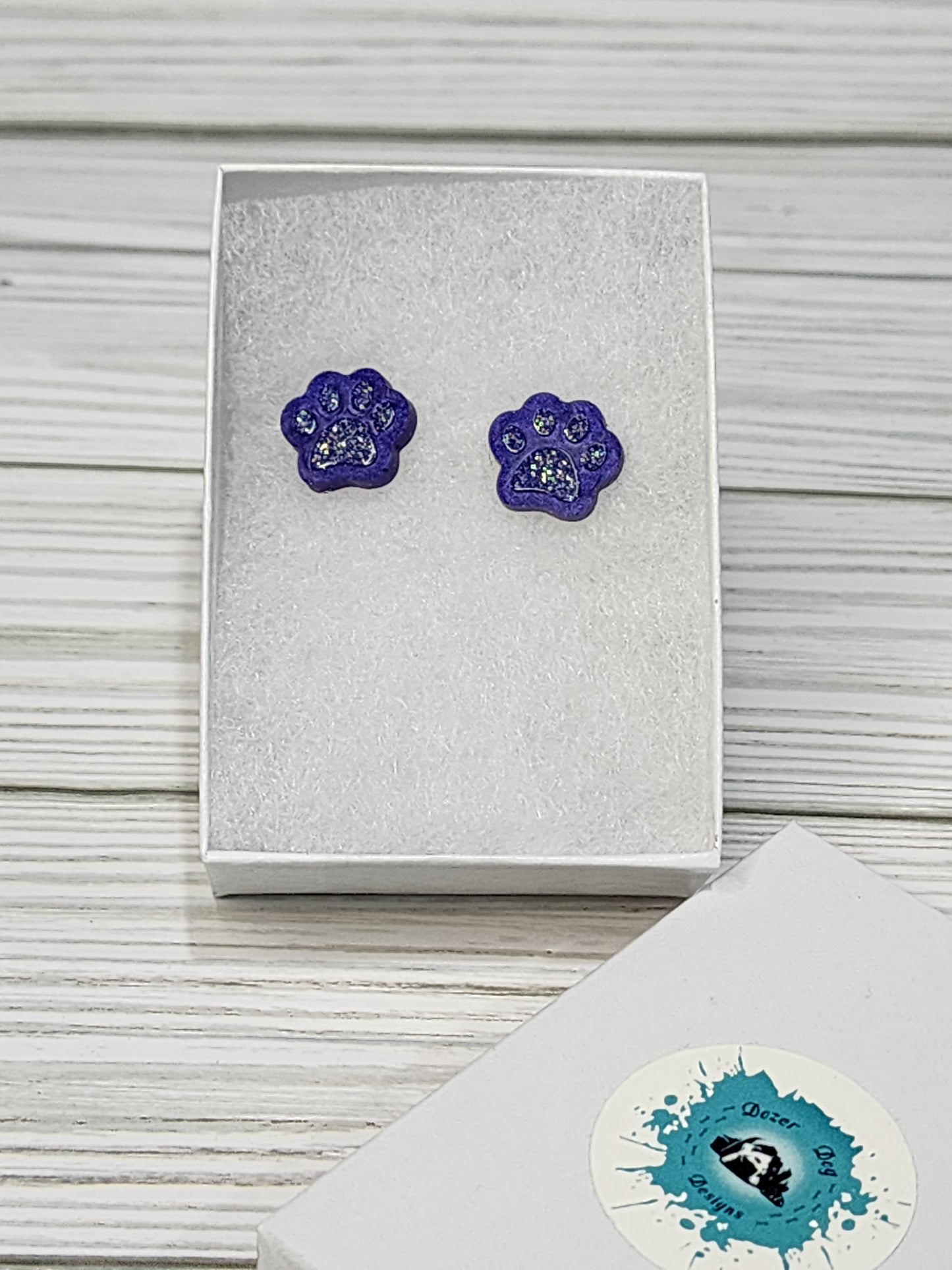 Paw Print Stud Earrings