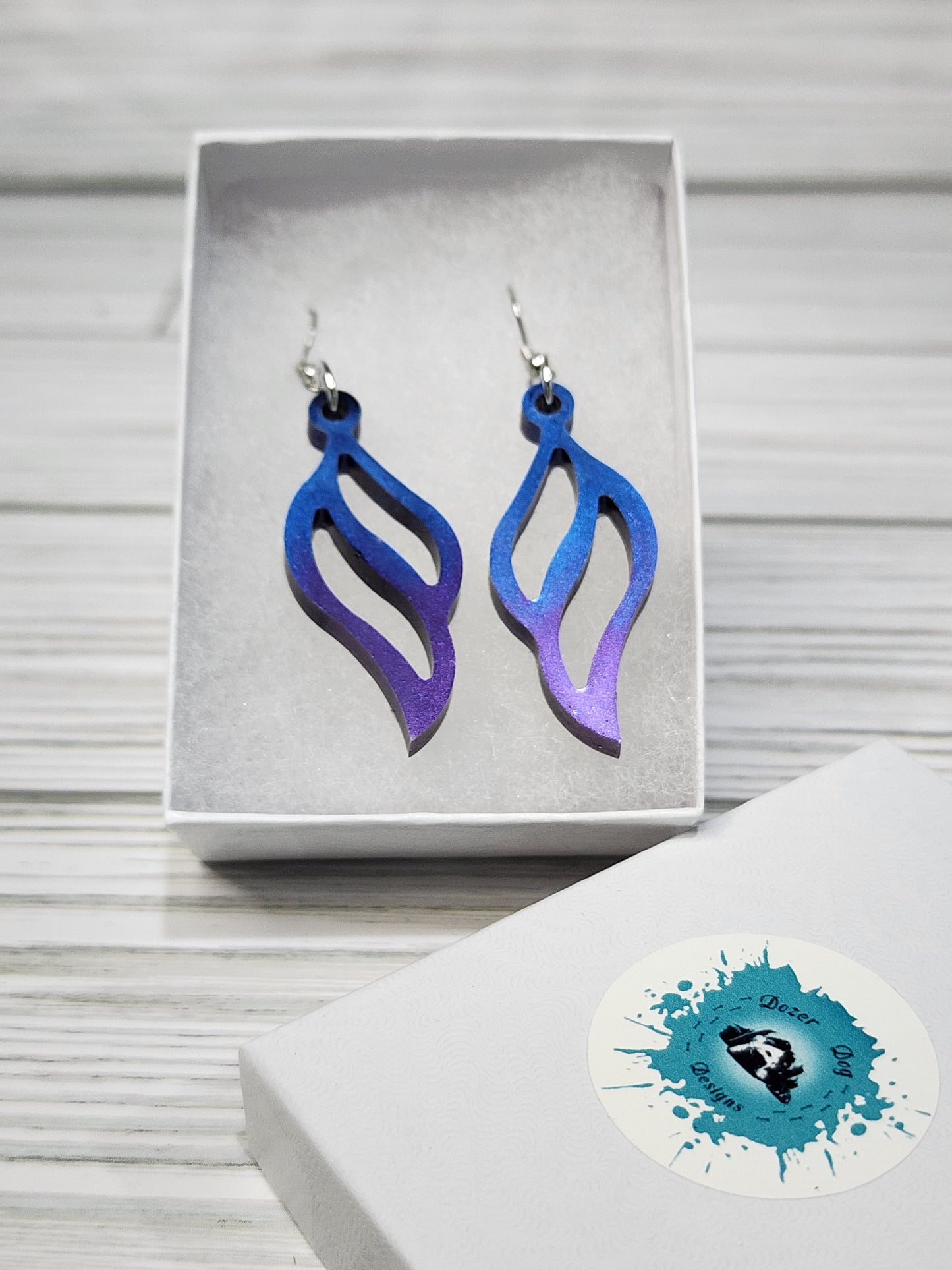 Custom Wave Dangle Earrings Custom Resin