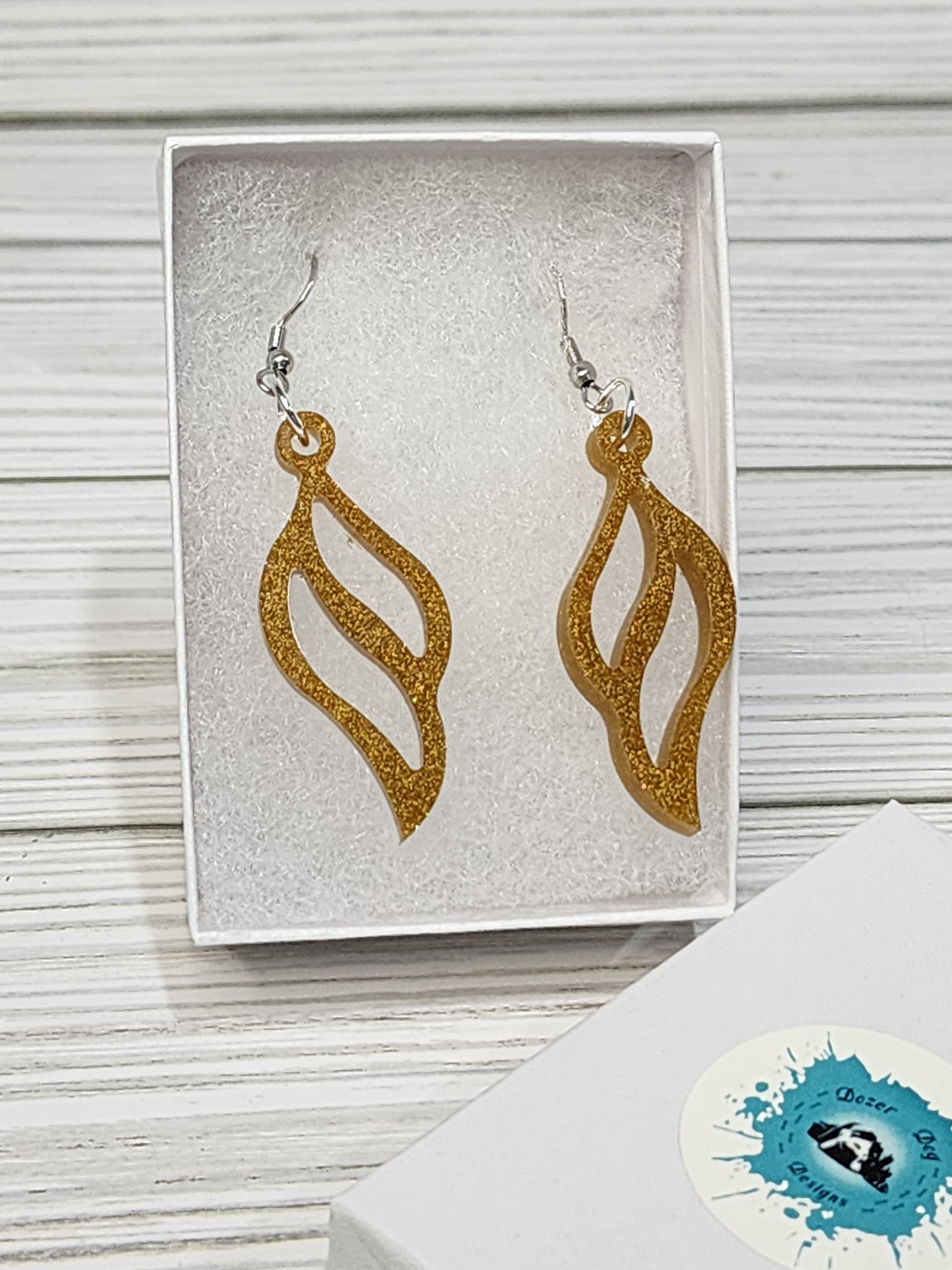 Custom Wave Dangle Earrings Custom Resin