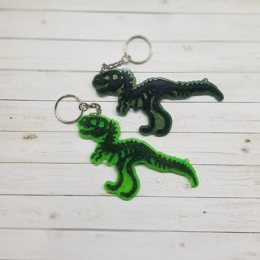 Custom T-Rex Dinosaur Resin Keychain