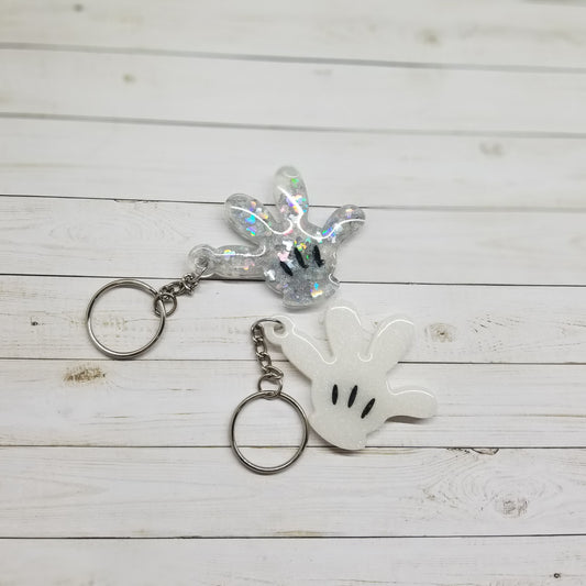 Custom Mickey Mouse Glove Keychain