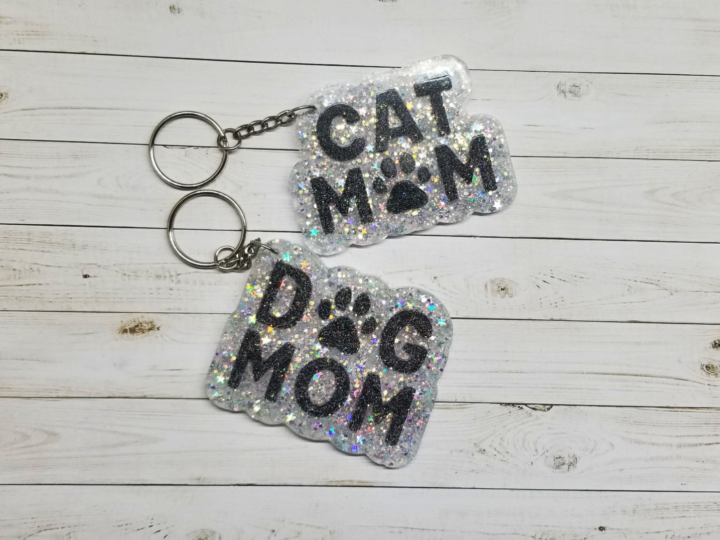 Custom Dog Mom Cat Mom Keychain