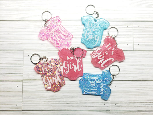 CUSTOM Baby Onesie Resin Keychain