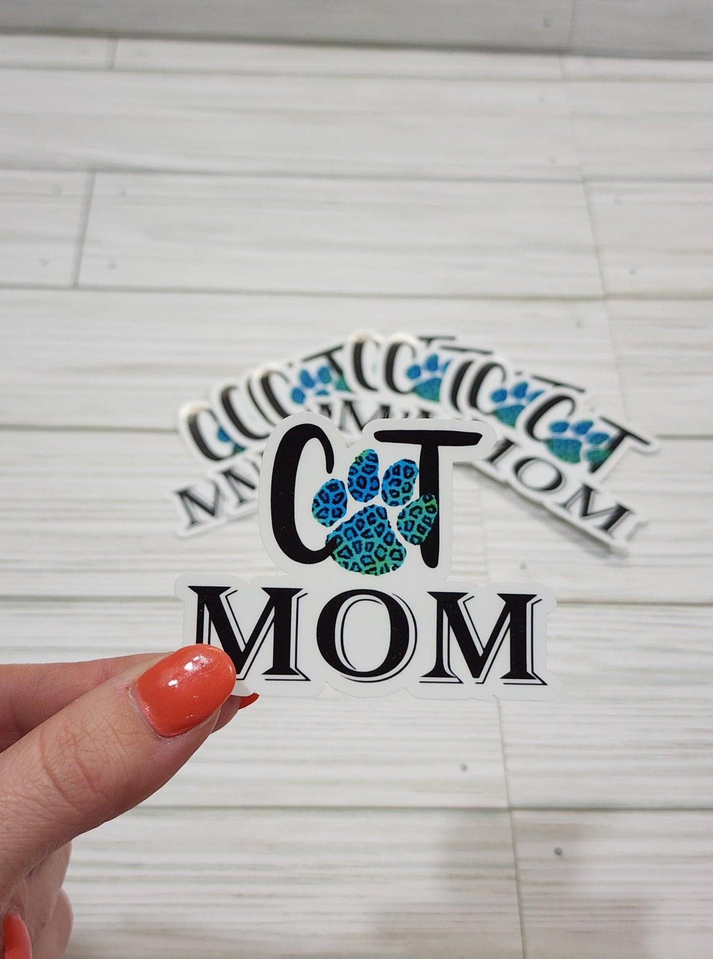 Cat Mom Waterproof Sticker