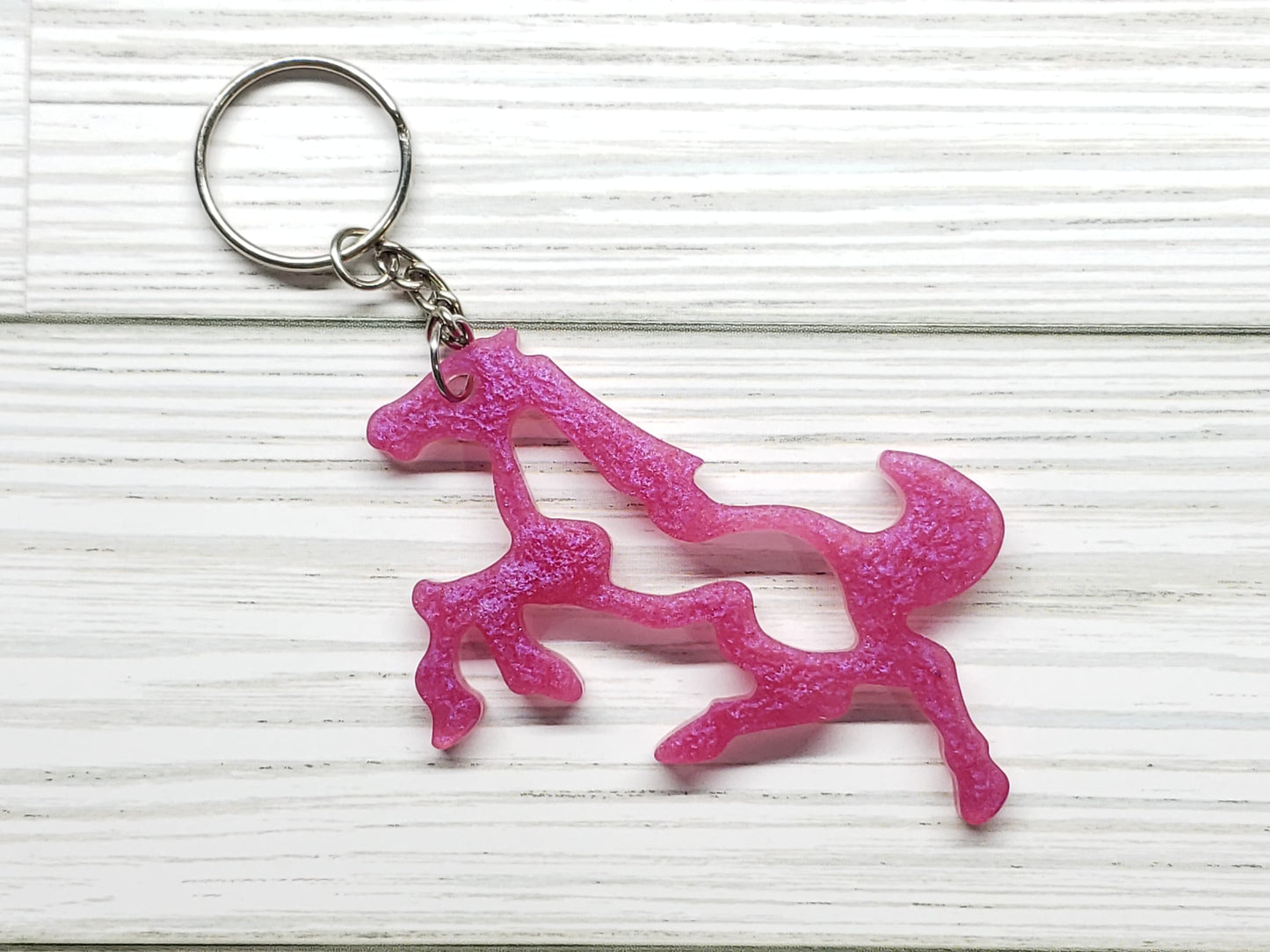 Custom Mustang Horse Resin Keychain