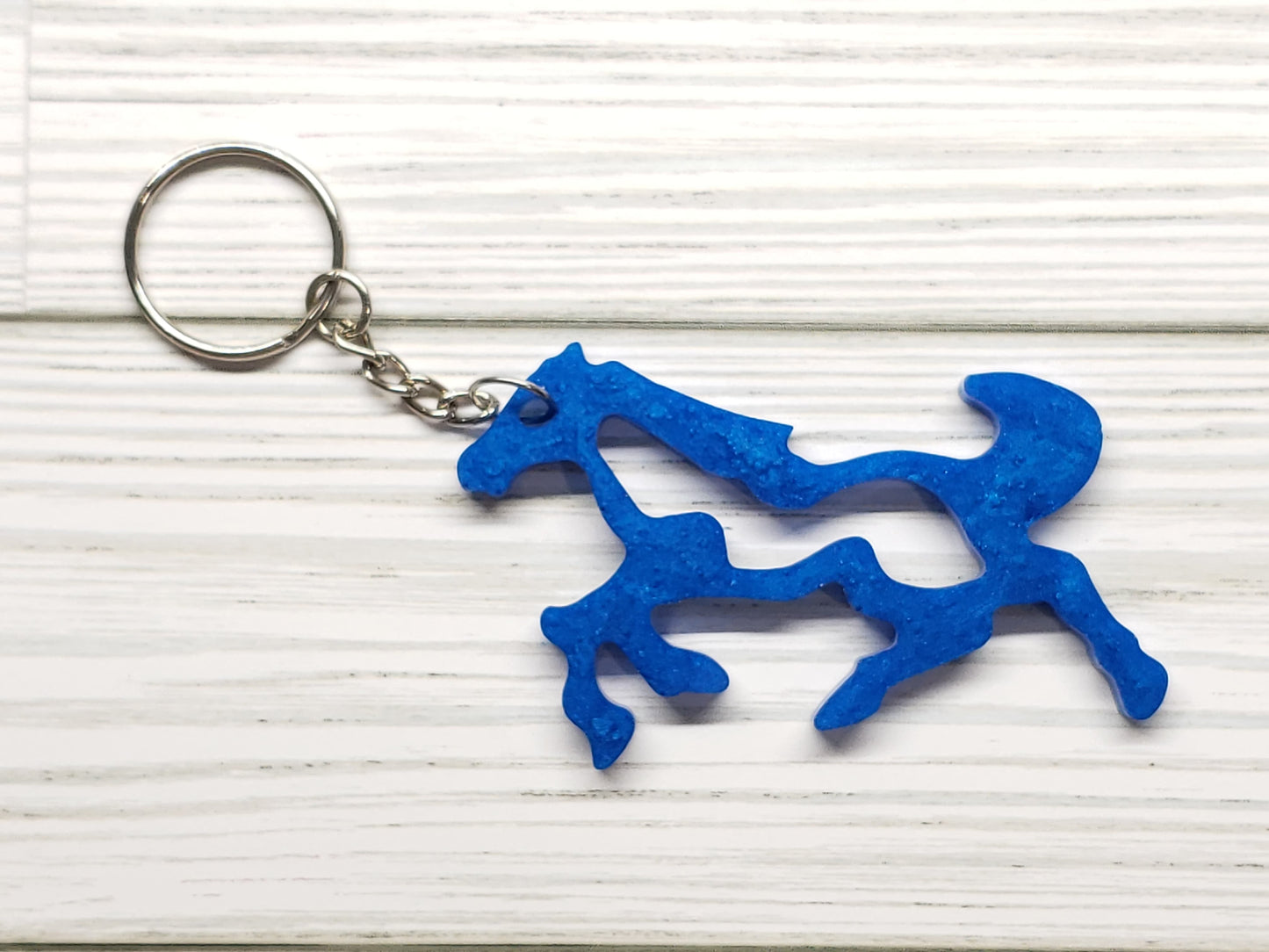 Custom Mustang Horse Resin Keychain