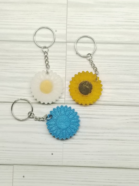 Custom Tiny Flower Keychain | Sunflower | Daisy |