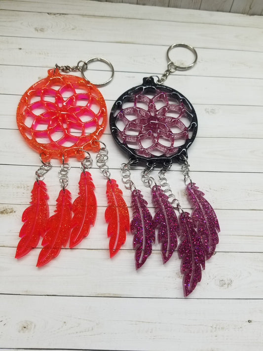 Custom Resin Dream Catcher Keychain