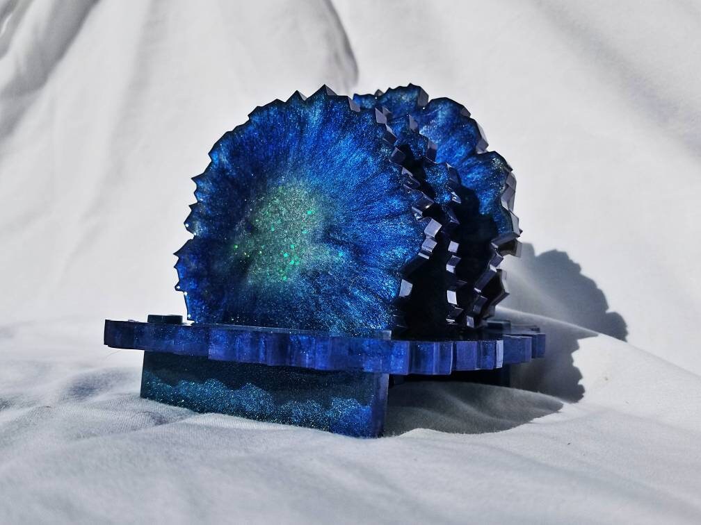 Geode Coaster set with Tray